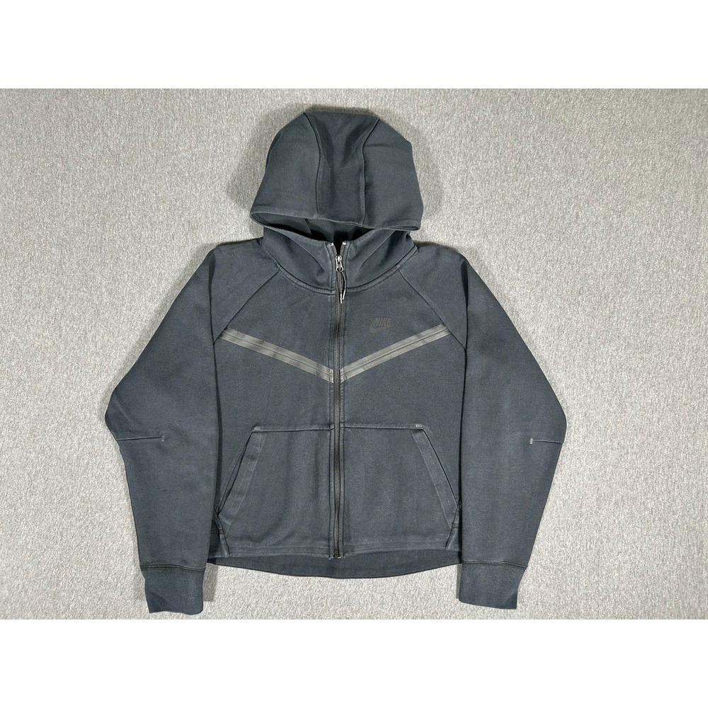 Nike Tech Fleece Full Zip Hoodie Jacket Mens Black Windrunner Sz M